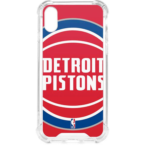 NBA Detroit Pistons Large Logo iPhone XS Clear Case