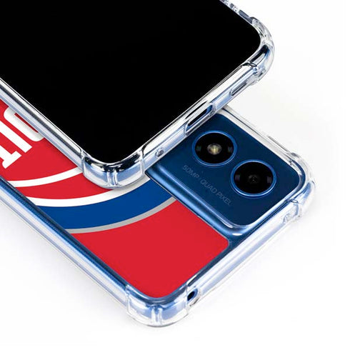 NBA Detroit Pistons Large Logo Moto G Play 4G (2024) Clear Case