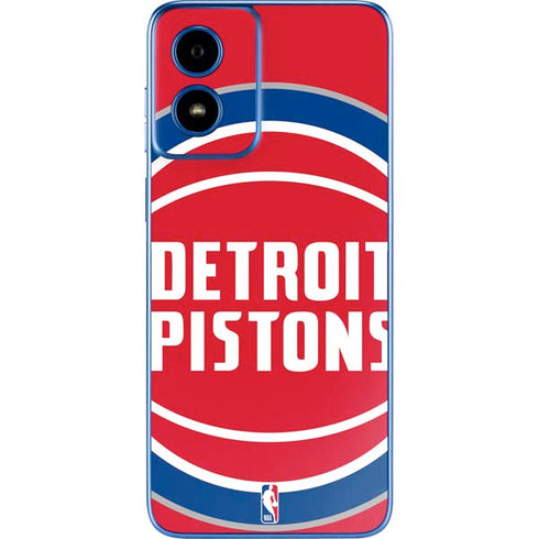 NBA Detroit Pistons Large Logo Moto G Play 4G (2024) Skin