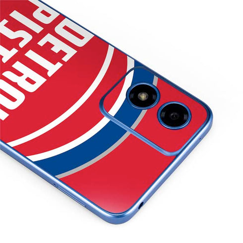 NBA Detroit Pistons Large Logo Moto G Play 4G (2024) Skin