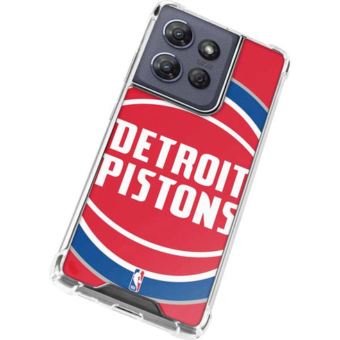 NBA Detroit Pistons Large Logo Moto G Play 5G (2025) Clear Case