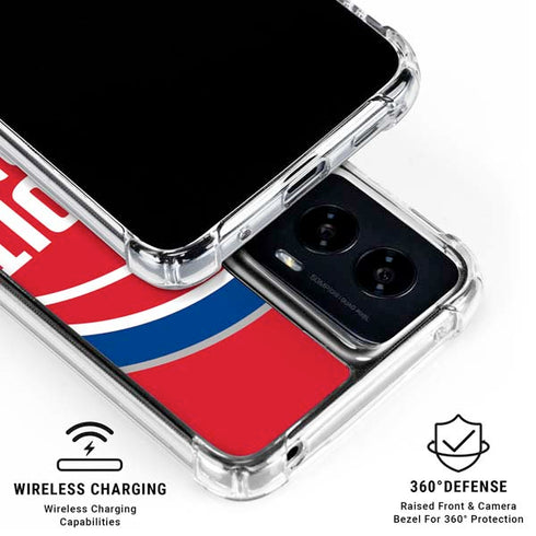 NBA Detroit Pistons Large Logo Moto G Power 5G (2024) Clear Case