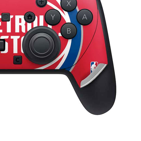 NBA Detroit Pistons Large Logo Nintendo Switch 2 (2025) Pro Controller Skin