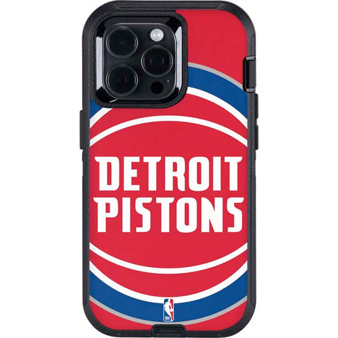 NBA Detroit Pistons Large Logo Otterbox Defender iPhone Skin