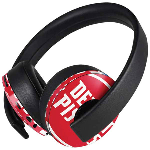 NBA Detroit Pistons Large Logo PlayStation 4 Gold Wireless Headset Skin