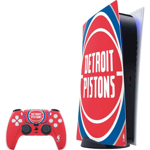 NBA Detroit Pistons Large Logo PlayStation PS5 Skins