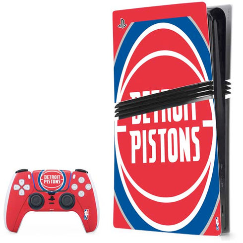 NBA Detroit Pistons Large Logo PlayStation PS5 Skins