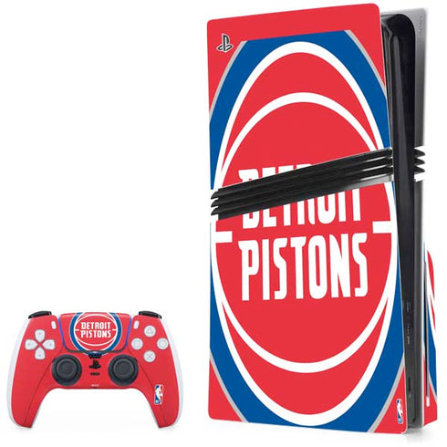 NBA Detroit Pistons Large Logo PlayStation PS5 Skins