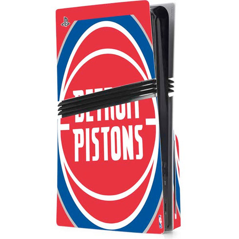NBA Detroit Pistons Large Logo PS5 Pro Disk Console Skin