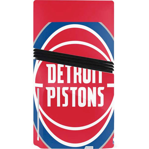 NBA Detroit Pistons Large Logo PS5 Pro Disk Console Skin