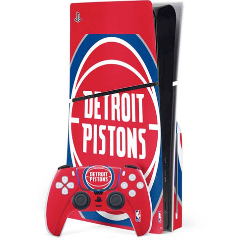 NBA Detroit Pistons Large Logo PlayStation PS5 Skins