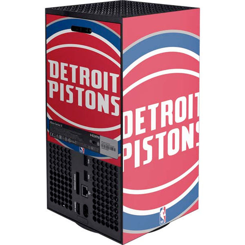 NBA Detroit Pistons Large Logo XBox Series X Digital Edition Console Skin