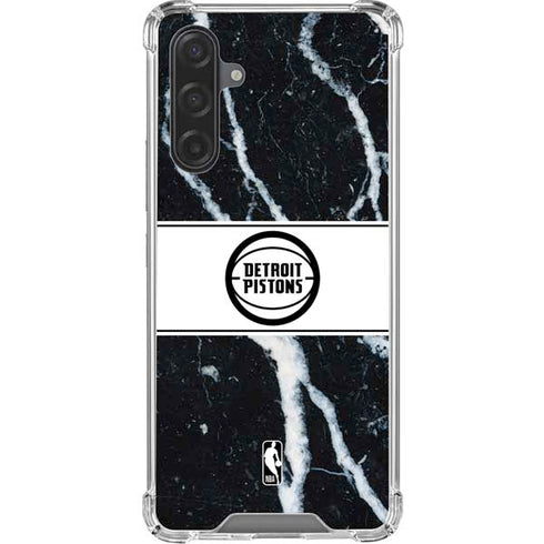 NBA Detroit Pistons Marble Galaxy A17 Clear Case