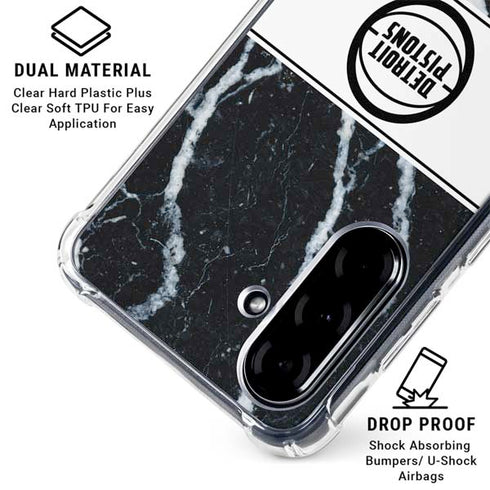 NBA Detroit Pistons Marble Galaxy A36 5G Clear Case