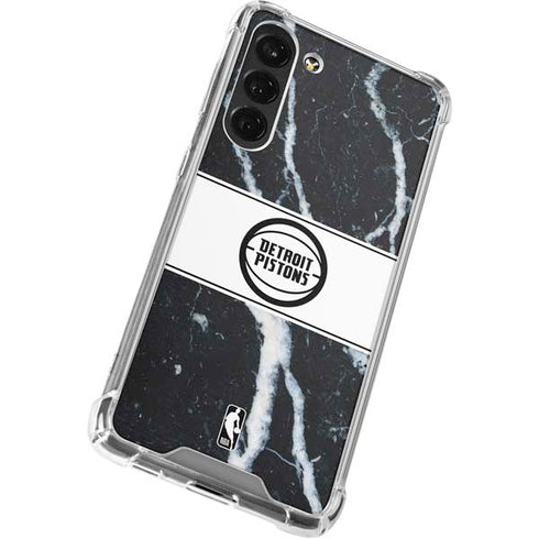NBA Detroit Pistons Marble Galaxy S24 FE Clear Case