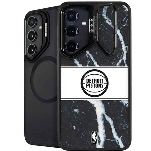 NBA Detroit Pistons Marble Galaxy S25 Plus Kickstand Case