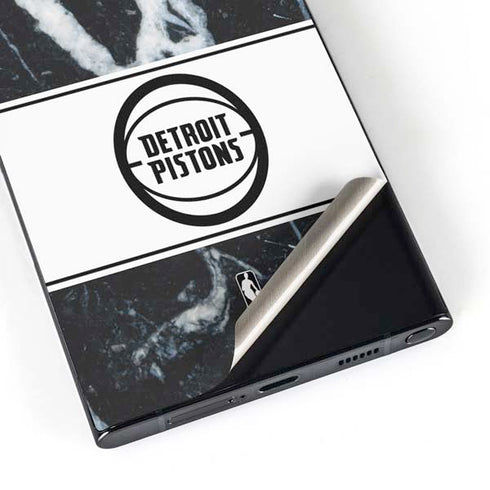 NBA Detroit Pistons Marble Galaxy S25 Ultra Skin