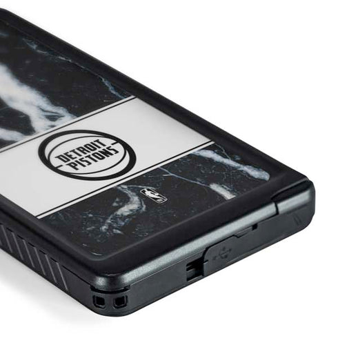 NBA Detroit Pistons Marble Galaxy S24 Ultra Waterproof Case