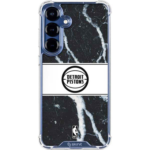 NBA Detroit Pistons Marble Galaxy S25 Plus Clear Case