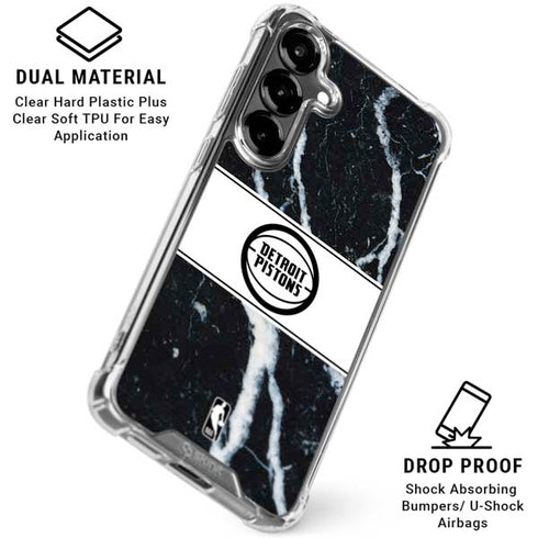 NBA Detroit Pistons Marble Galaxy S26 Plus Clear Case