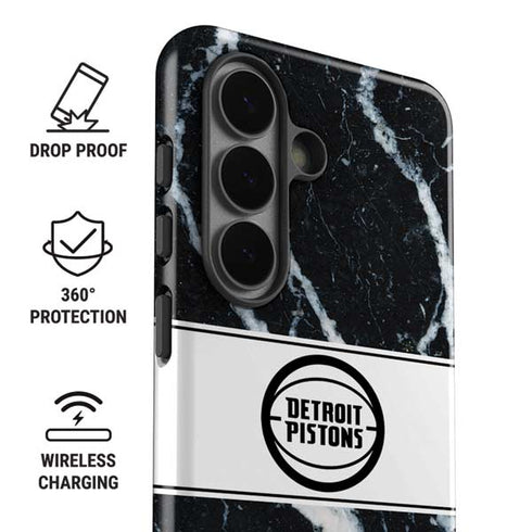 NBA Detroit Pistons Marble Galaxy S26 Plus Impact Case
