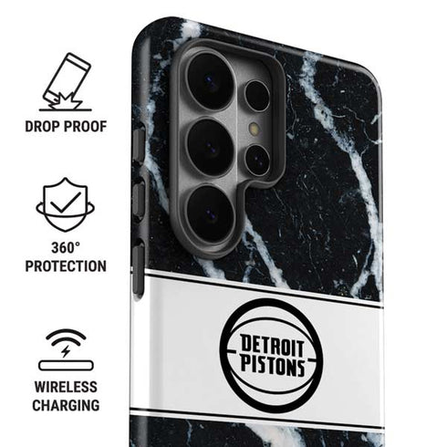 NBA Detroit Pistons Marble Galaxy S26 Ultra Impact Case