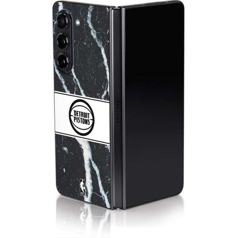 NBA Detroit Pistons Marble Galaxy Z Fold5 5G Skin