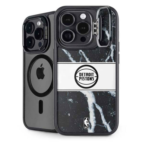 NBA Detroit Pistons Marble iPhone 13 Pro Kickstand Case