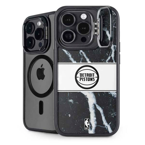 NBA Detroit Pistons Marble iPhone 13 Pro Max Kickstand Case