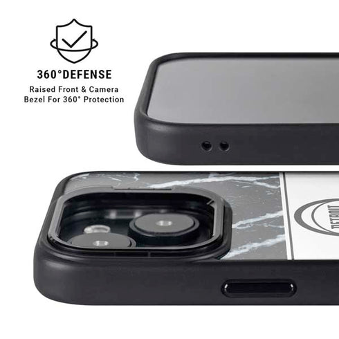 NBA Detroit Pistons Marble iPhone 14 Kickstand Case