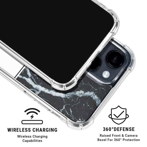 NBA Detroit Pistons Marble iPhone 15 Clear Case