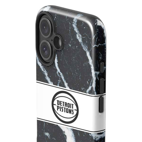 NBA Detroit Pistons Marble iPhone 16 Impact Case