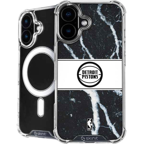 NBA Detroit Pistons Marble iPhone 16 MagSafe Case