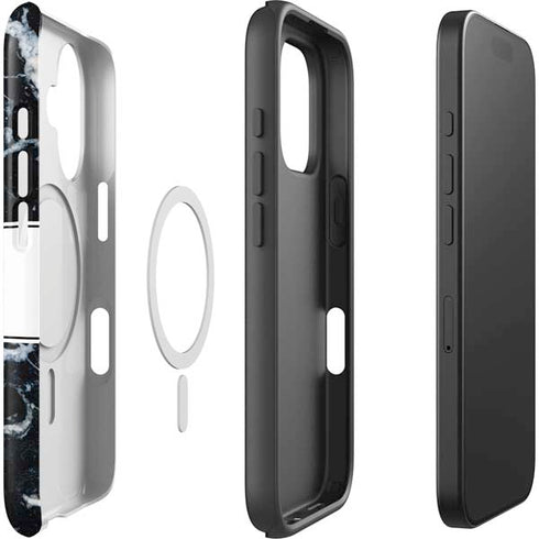 NBA Detroit Pistons Marble iPhone 16 Magsafe Impact Case