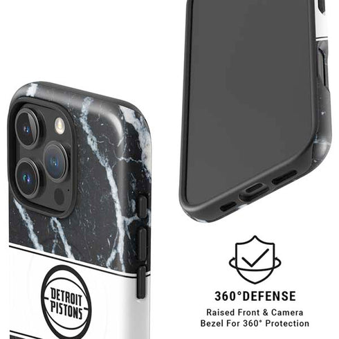NBA Detroit Pistons Marble iPhone 16 Pro Magsafe Impact Case