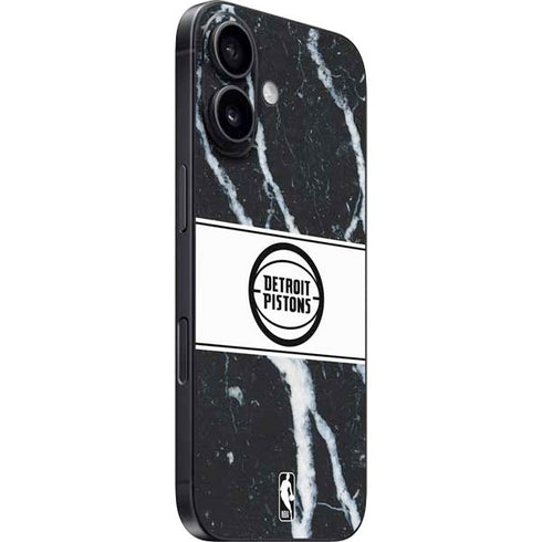 NBA Detroit Pistons Marble iPhone 16 Skin