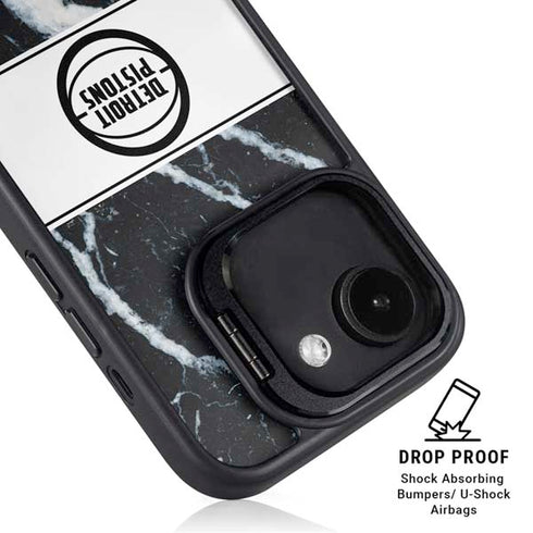 NBA Detroit Pistons Marble iPhone 16e Kickstand Case