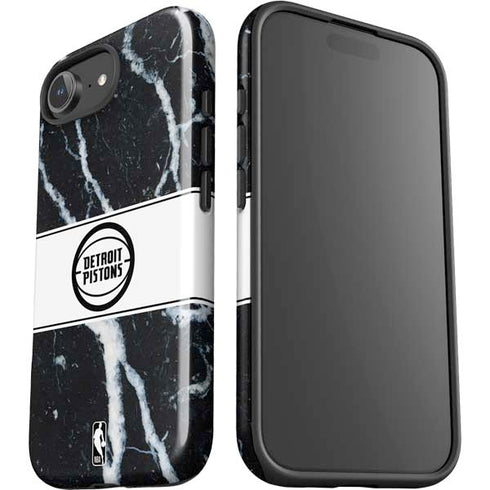 NBA Detroit Pistons Marble iPhone 16e Impact Case