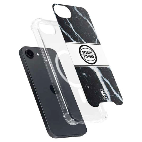 NBA Detroit Pistons Marble iPhone 16e MagSafe Case