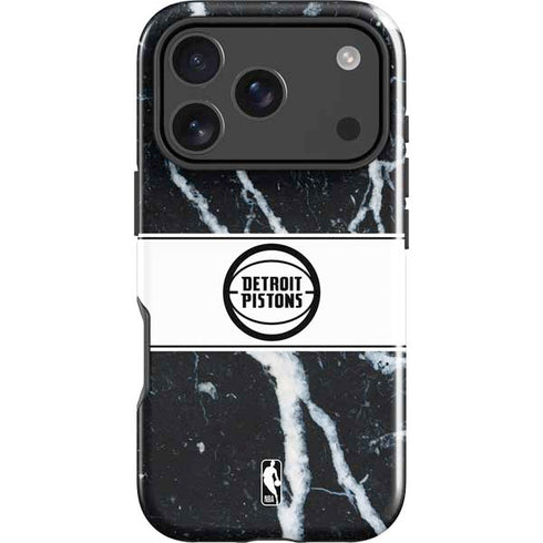 NBA Detroit Pistons Marble iPhone 18 Pro Impact Case