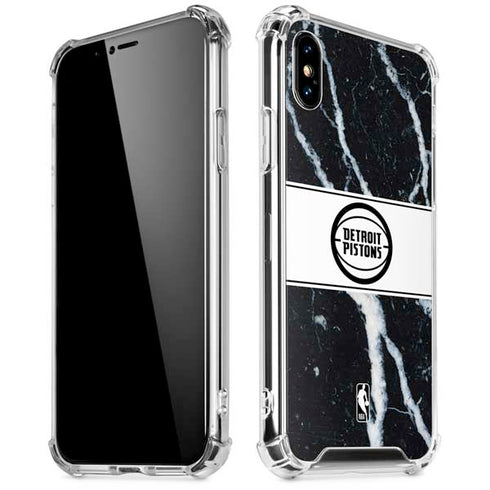 NBA Detroit Pistons Marble iPhone X/XS Clear Case