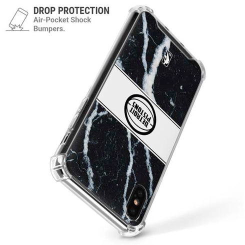 NBA Detroit Pistons Marble iPhone X/XS Clear Case