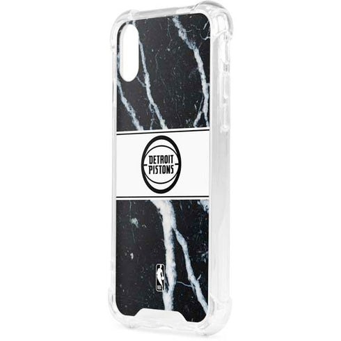 NBA Detroit Pistons Marble iPhone XS Clear Case