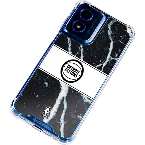 NBA Detroit Pistons Marble Moto G 5G (2024) Clear Case