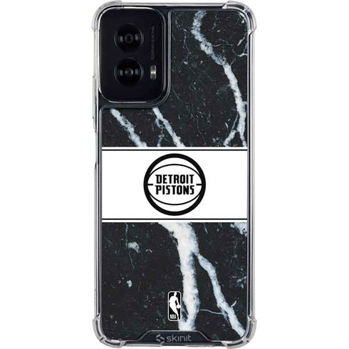 NBA Detroit Pistons Marble Moto G Power 5G (2024) Clear Case