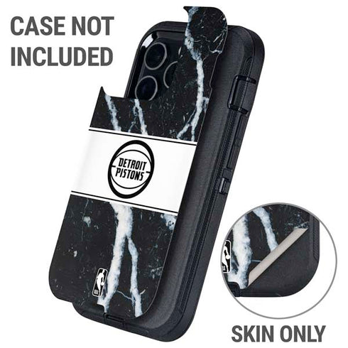 NBA Detroit Pistons Marble Otterbox Defender iPhone Skin