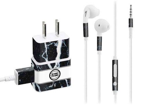 NBA Detroit Pistons Marble Phone Charger Skin