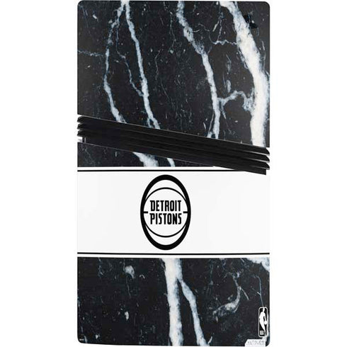 NBA Detroit Pistons Marble PS5 Pro Bundle Skin