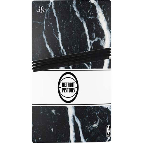 NBA Detroit Pistons Marble PS5 Pro Console Skin