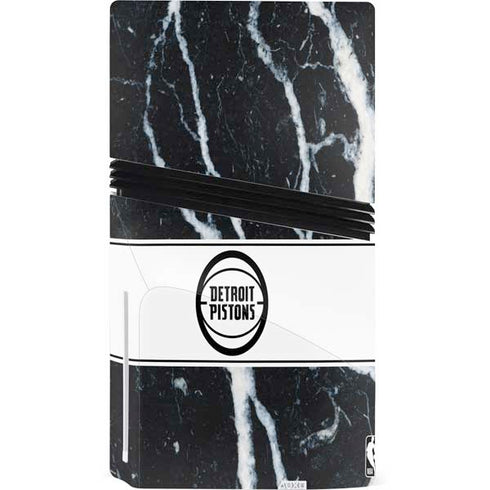 NBA Detroit Pistons Marble PS5 Pro Disk Console Skin